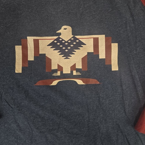 Ariat Chimayo Collection Womens XL Multicolor Aztec Eagle Long Sleeve T-shirt - Picture 2 of 9